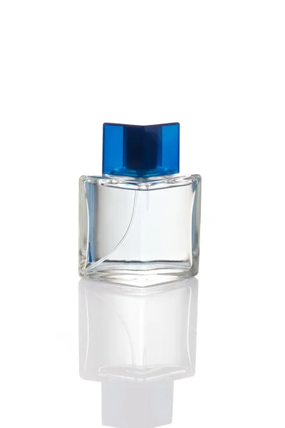 Elegante perfume masculino, aislado en blanco — Foto de Stock