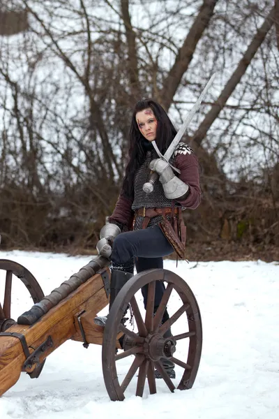 Mulher com o traje medieval — Fotografia de Stock