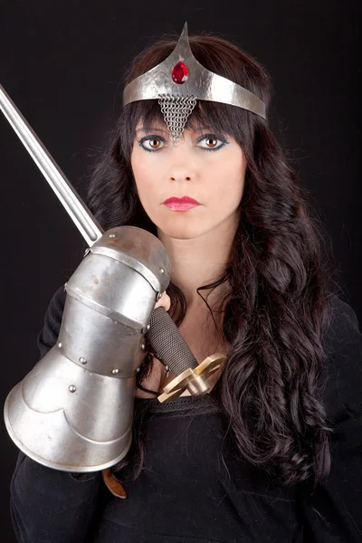 Princess and a sword — Stock Photo, Image