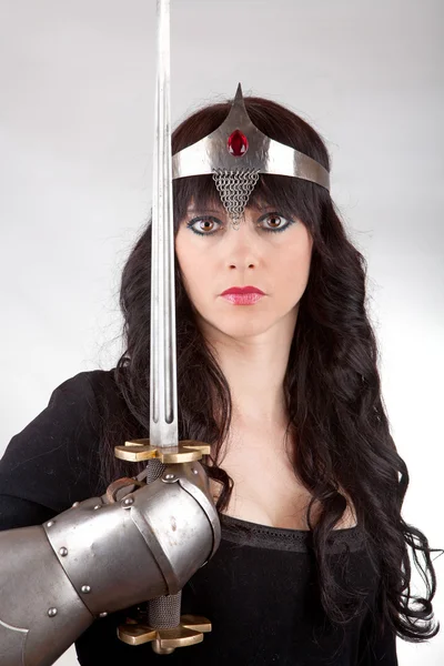 Princess and a sword — Stock Photo, Image