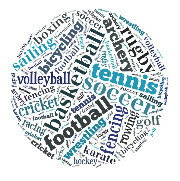 Sports word cloud — Stock Photo, Image