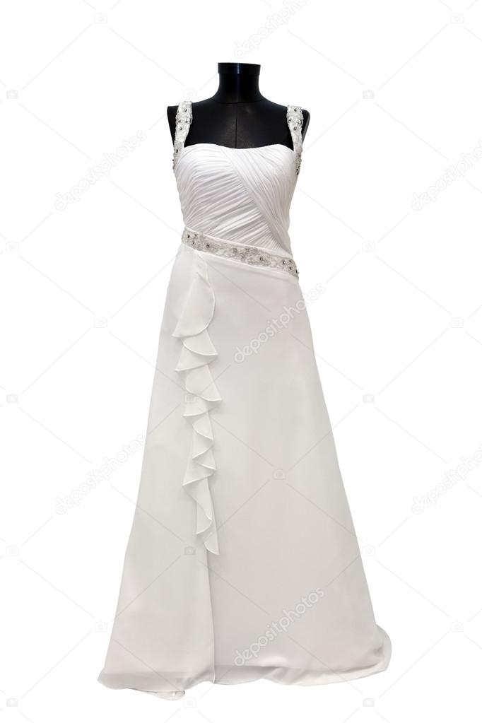 modern white wedding dress