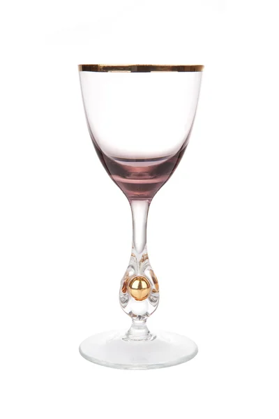 Zeldzame antieke wijnglas, geïsoleerd op wit — Stockfoto