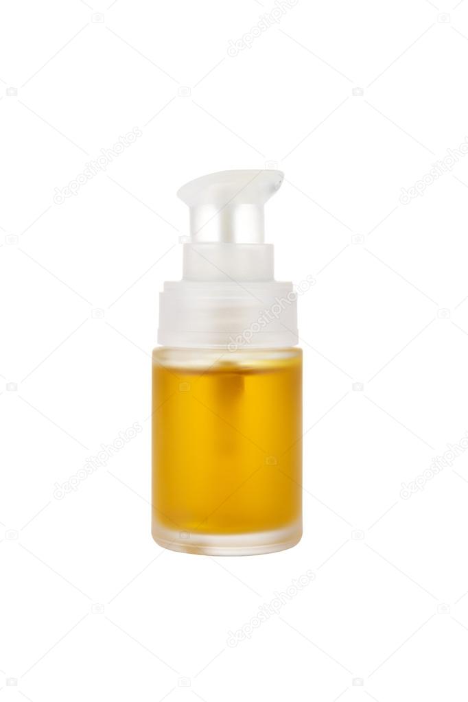 Jojoba oil isolated on white