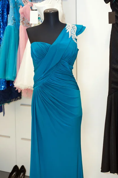 Beautiful turquoise gown — Stock Photo, Image