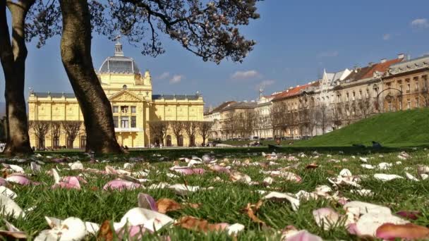 Konst pavilion i zagreb, Kroatien — Stockvideo