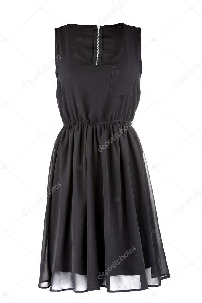 Little black dress isolated on white