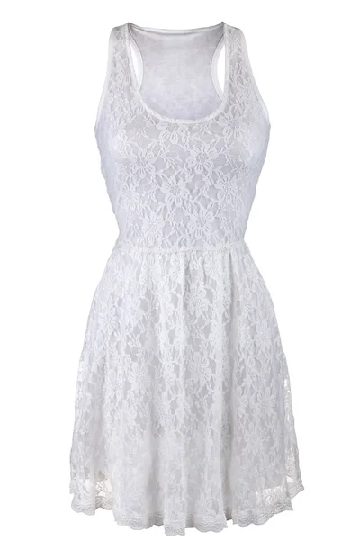 Witte kant jurk — Stockfoto