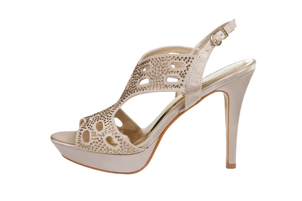 Обувь Elegant stiletto со стразами — стоковое фото