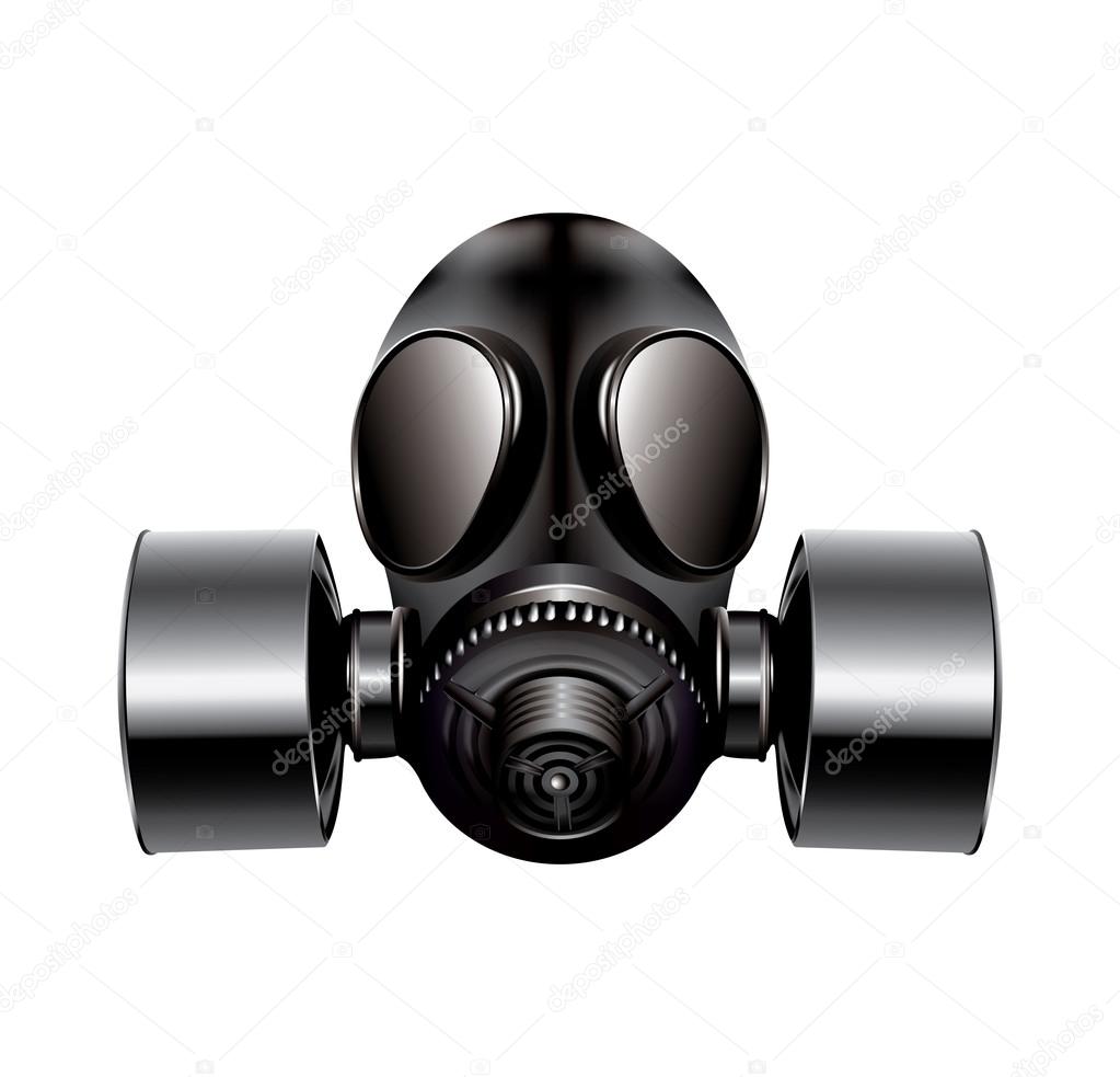 Gas mask on white background - vector