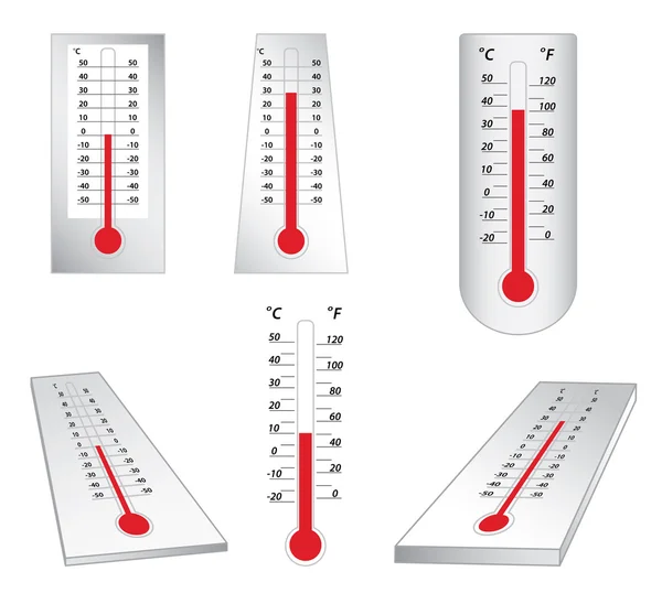 Thermometer - Vektorsatz — Stockvektor