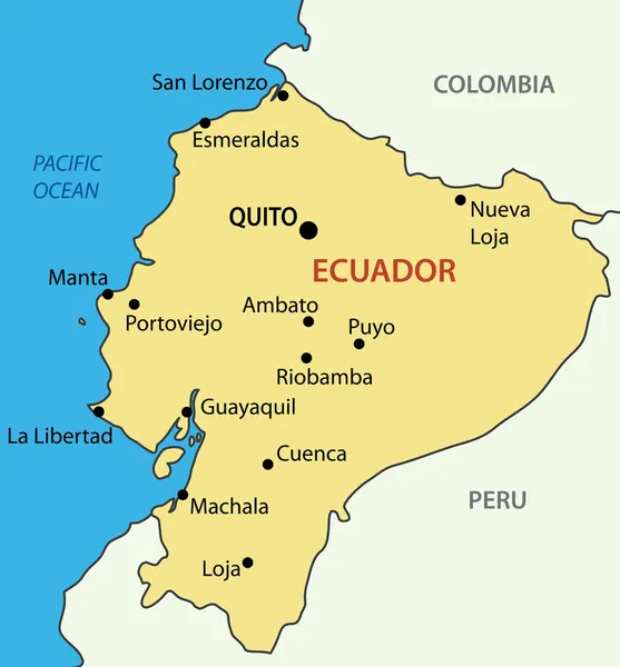 Republic of Ecuador - vector map — Stockvector