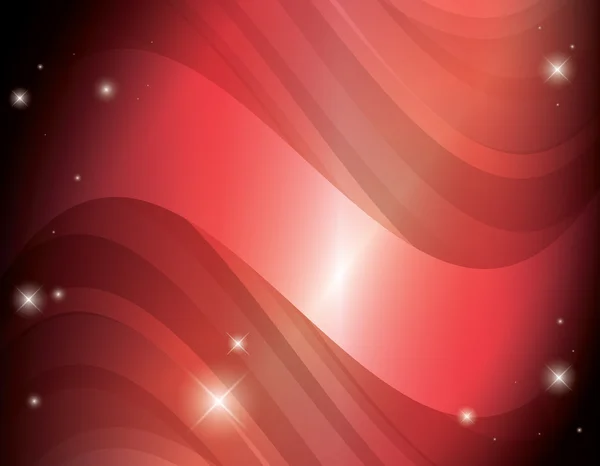 Sfondo rosso astratto con stelle e gradiente - vettore — Vettoriale Stock