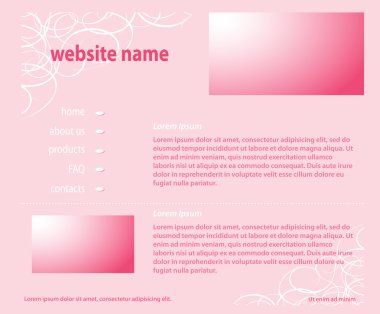 Web sitesi - (katmanlı) şablonu pink - vektör