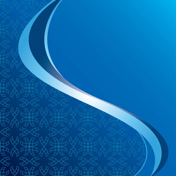 Carte décorative bleue avec motif vintage - vecteur — Image vectorielle