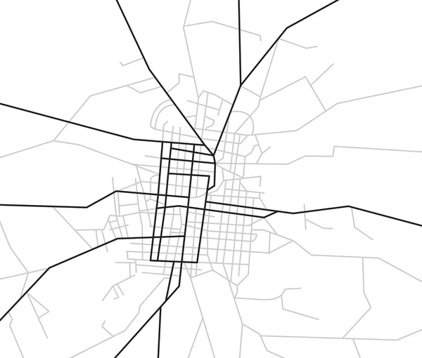 Regeling van straten - vector city kaart — Stockvector