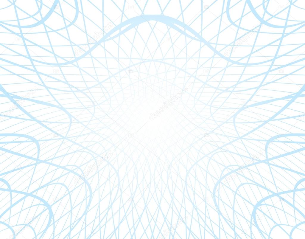 White background with distorted blue grid - vector