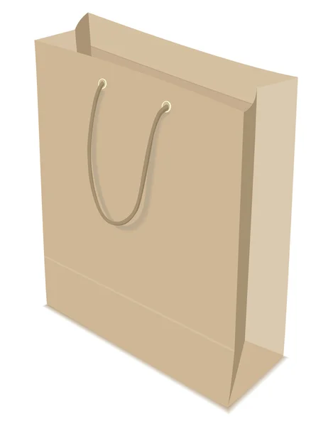 Bolsa de papel aislada - ilustración vectorial — Vector de stock