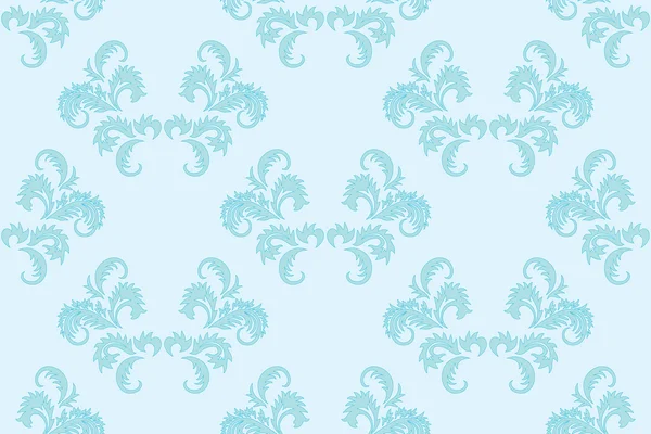 淡蓝色花卉无缝矢量背景 — 图库矢量图片
