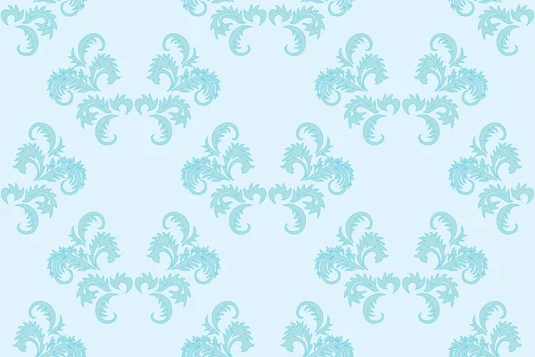 Fondo vectorial sin costura floral azul claro — Vector de stock