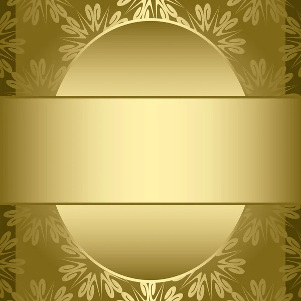 Zlatá karta se zlatým vzorem - vektor — Stockový vektor