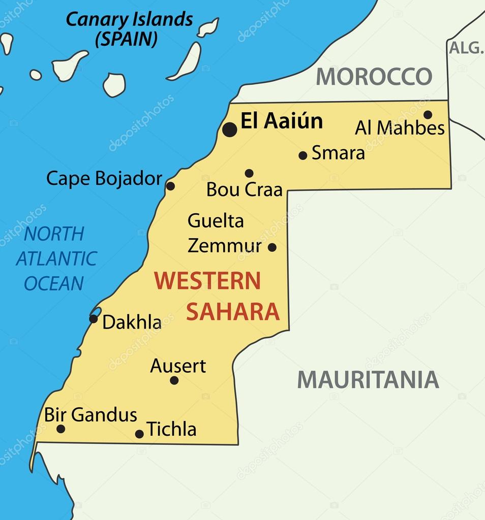Western Sahara - vector map