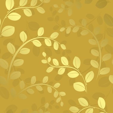 Degrade - altın vektör çiçek desenli