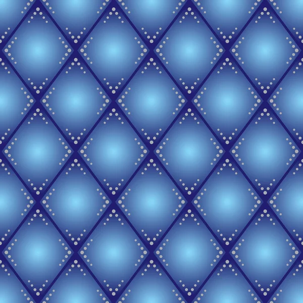 Azul rombo vector patrón sin costura — Vector de stock