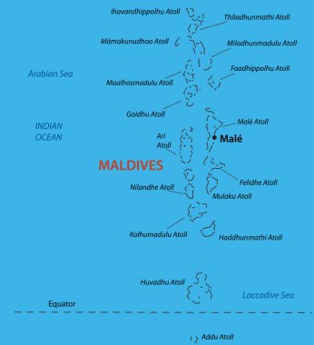 Republic of the Maldives - vector map