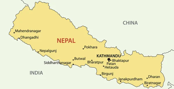 Kathmandu To Pokhara Map Nepal Vector Art Stock Images | Depositphotos