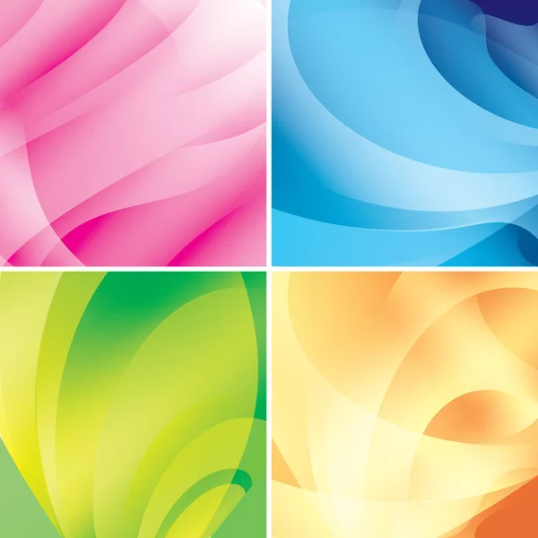 Vector set - bright abstract backgrounds — Stock Vector