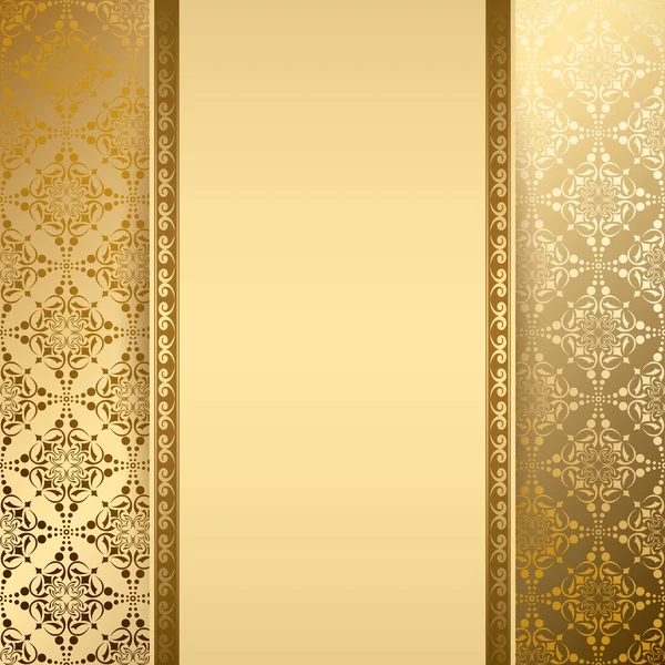 Золотий фон з вінтажним візерунком - вектор — стоковий вектор