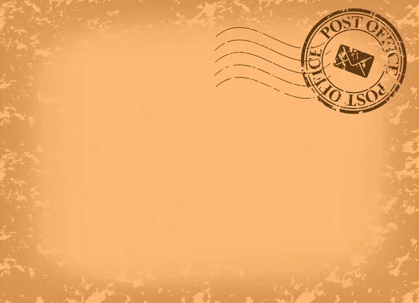 Vieille carte postale avec timbre-poste - vecteur — Image vectorielle