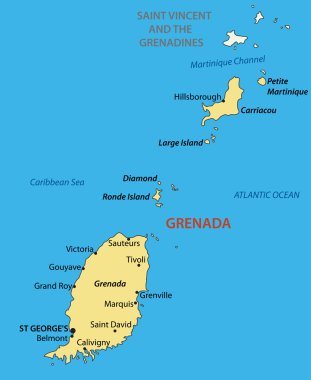 Grenada - vektör harita
