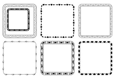 Sevgililer günü için vektör kare kare kümesi