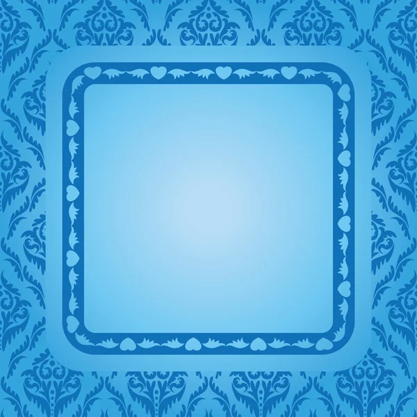 Fondo azul con marco azul - vector — Archivo Imágenes Vectoriales