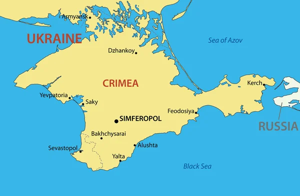 Αυτόνομης Δημοκρατίας της Κριμαίας - χάρτη διάνυσμα — Διανυσματικό Αρχείο