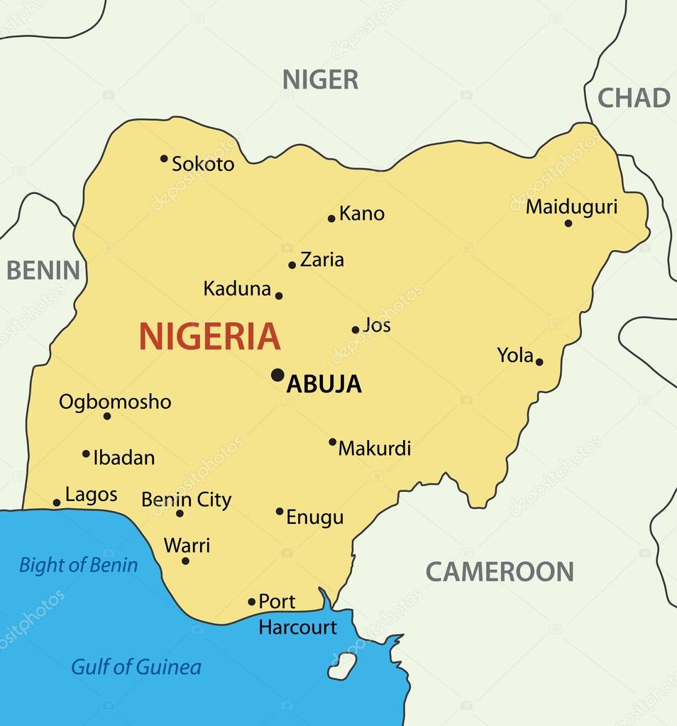 Federal Republic of Nigeria - vector map