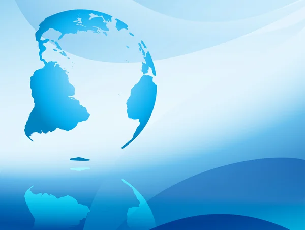 Fundo abstrato azul com continentes - vetor —  Vetores de Stock