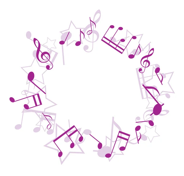 Cadre de musique violet vectoriel — Image vectorielle