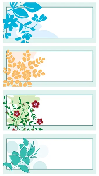 Векторні квіткові фони з рослинами — стоковий вектор