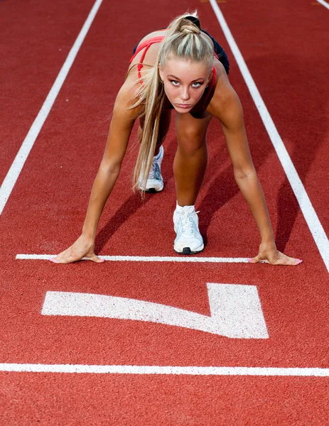 Sportovní žena — Stock fotografie