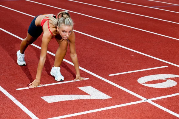 Sportovní žena — Stock fotografie