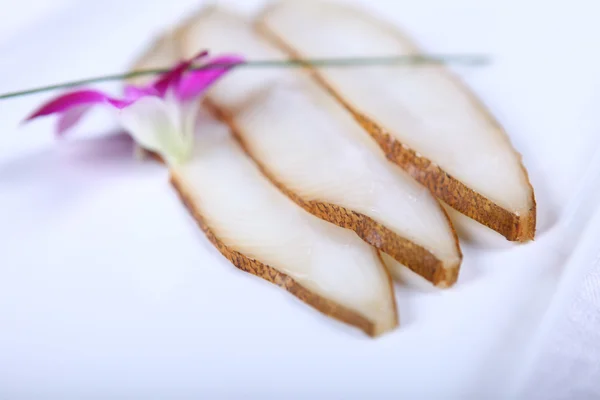 White fish and flower — Stok fotoğraf