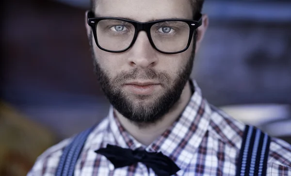 Redneck nerd man — Stock Photo, Image