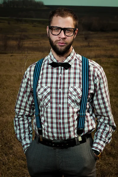 Redneck nerd homem — Fotografia de Stock