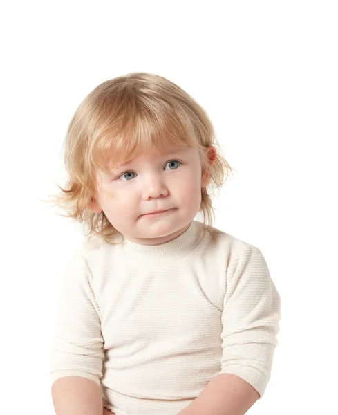 Child. White background. — Stock Photo, Image