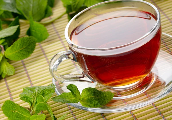 Cup of tea with mint — Stock Photo, Image