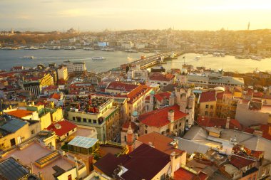 İstanbul günbatımı panorama