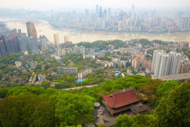 gökdelenler ve yangtze Nehri. Chongqing, Çin